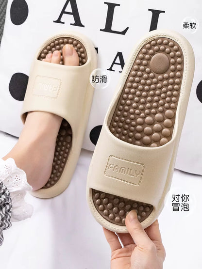 Home Slipper Woman Cloud Summer Sandals Massage Men Flip Flops Beach Slides Acupressure Shiatsu House Shoes Flat Eva Female