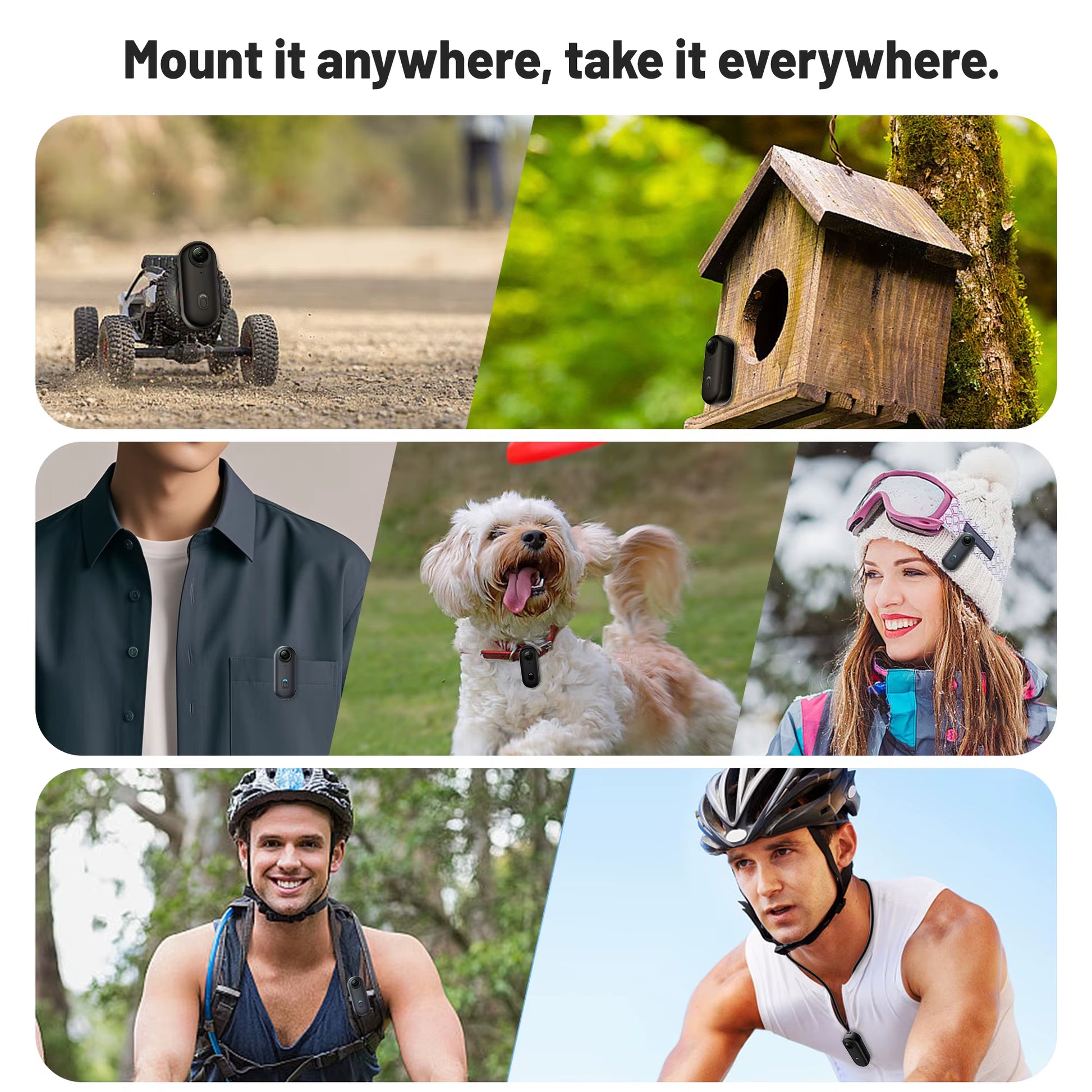4K Mini Action Camer Wearable Cam with Waterproof Shell Wifi Bike Camera Friendly for Casual Cycling Vlog Action Wifi