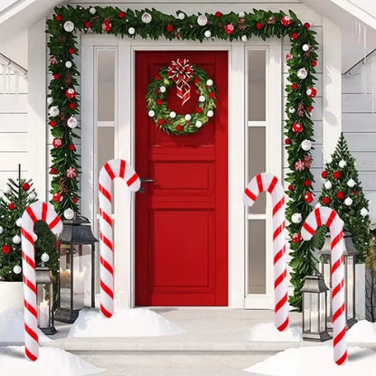 10/1PCS Large Christmas Candy Cane Balloons Inflatable Balloon Crutches Xmas Tree Hanging Ornaments Home Party Decor Supplies
