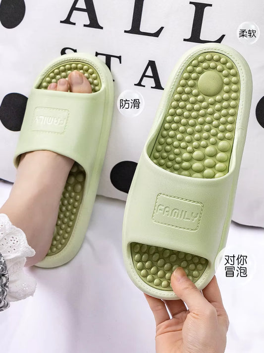 Home Slipper Woman Cloud Summer Sandals Massage Men Flip Flops Beach Slides Acupressure Shiatsu House Shoes Flat Eva Female