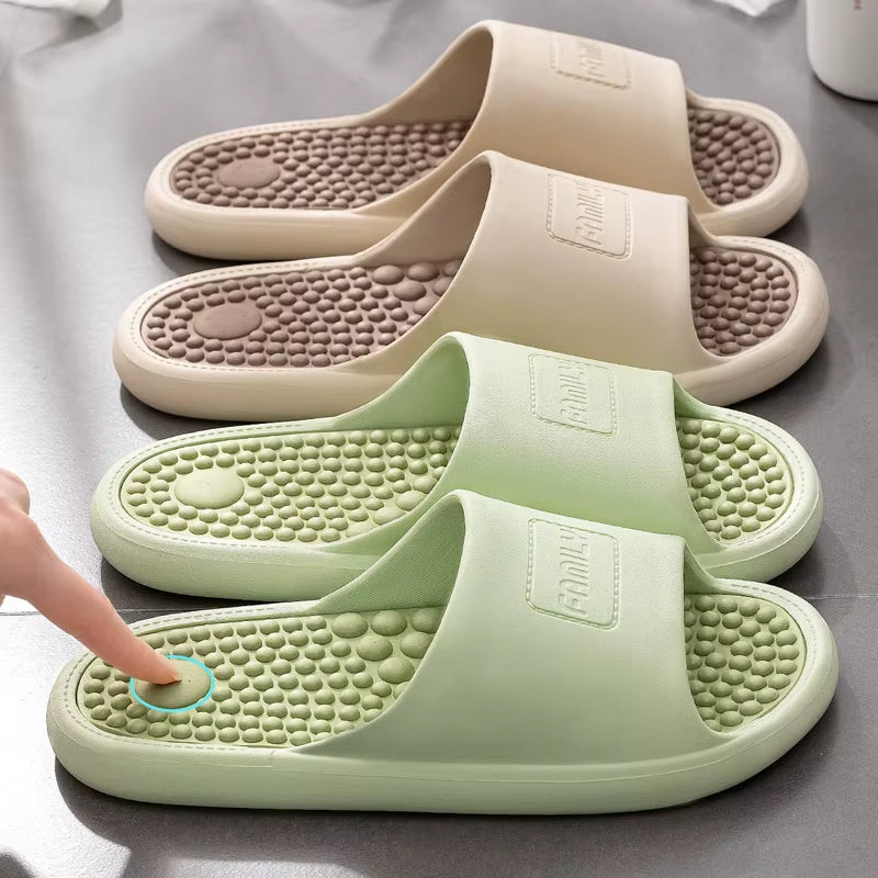Home Slipper Woman Cloud Summer Sandals Massage Men Flip Flops Beach Slides Acupressure Shiatsu House Shoes Flat Eva Female