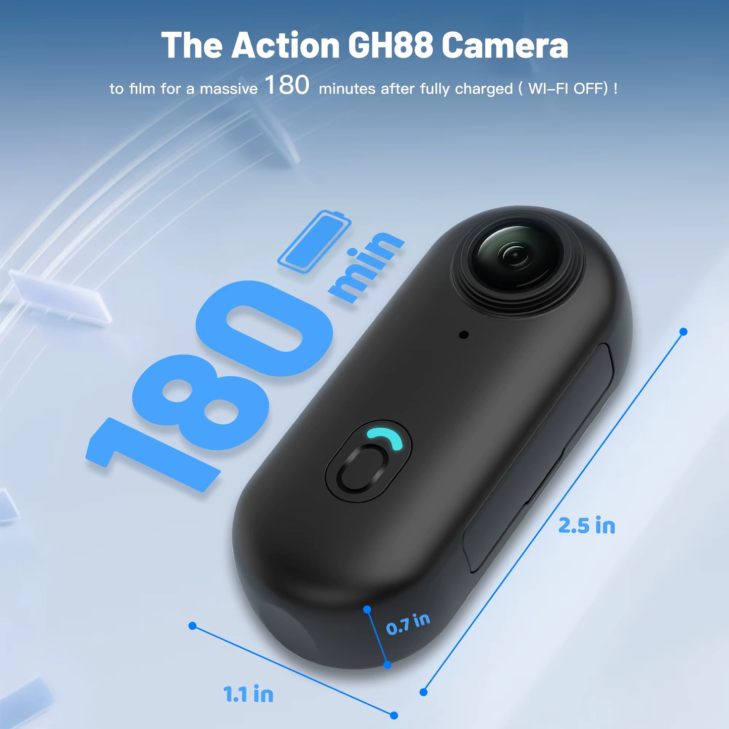 4K Mini Action Camer Wearable Cam with Waterproof Shell Wifi Bike Camera Friendly for Casual Cycling Vlog Action Wifi