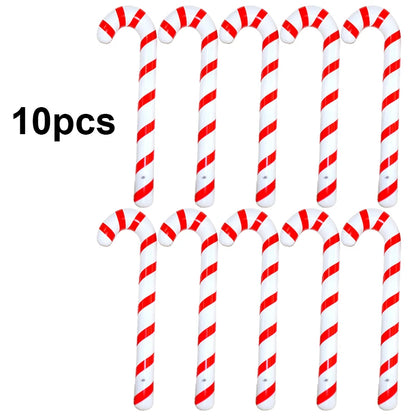 10/1PCS Large Christmas Candy Cane Balloons Inflatable Balloon Crutches Xmas Tree Hanging Ornaments Home Party Decor Supplies