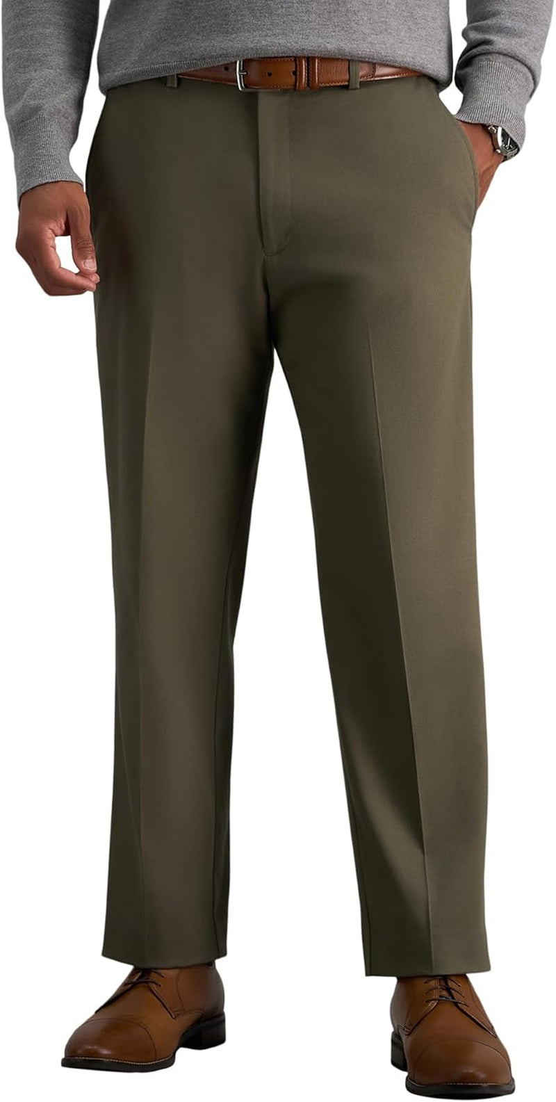 Men'S Premium No Iron Khaki Classic Fit Flat Front Casual Pant (Regular and Big & Tall Sizes)