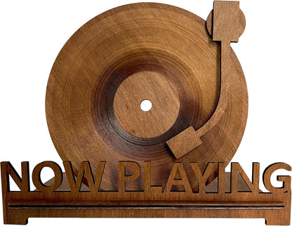 Now Playing Vinyl Record Holder | Wooden Vinyl Record Storage Stands for Albums Display | Now Spinning Accessories Rack Wood - Record