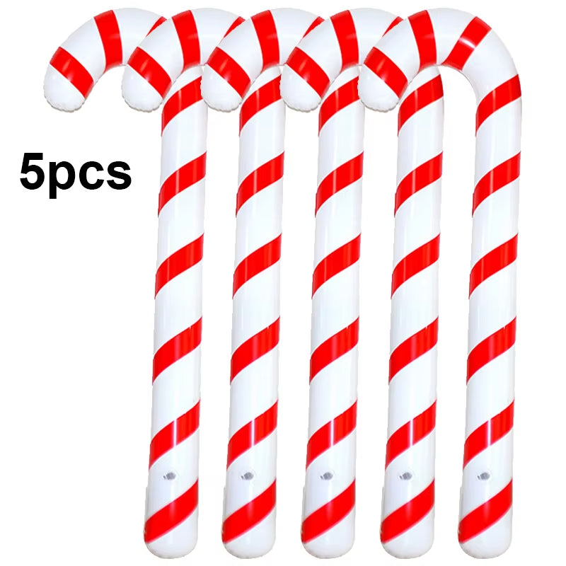 10/1PCS Large Christmas Candy Cane Balloons Inflatable Balloon Crutches Xmas Tree Hanging Ornaments Home Party Decor Supplies