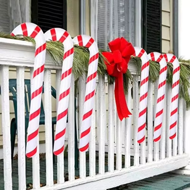 10/1PCS Large Christmas Candy Cane Balloons Inflatable Balloon Crutches Xmas Tree Hanging Ornaments Home Party Decor Supplies