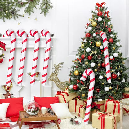 10/1PCS Large Christmas Candy Cane Balloons Inflatable Balloon Crutches Xmas Tree Hanging Ornaments Home Party Decor Supplies