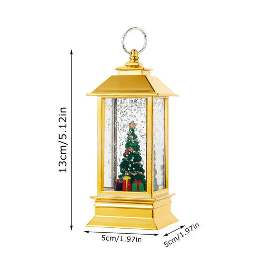 Merry Christmas Decoration Christmas Lanten Led Hanging Vintage Santa Lamp Snowman Tea LED Lantern Night Light 2024 Xmas Navidad