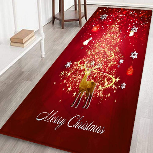 Christmas Runner Rugs, Soft Washable Christmas Reindeer Home Runner Rug Clearance, (6 * 2Ft) Xmas Area Rugs Non-Slip Christmas Rugs for Home Indoor