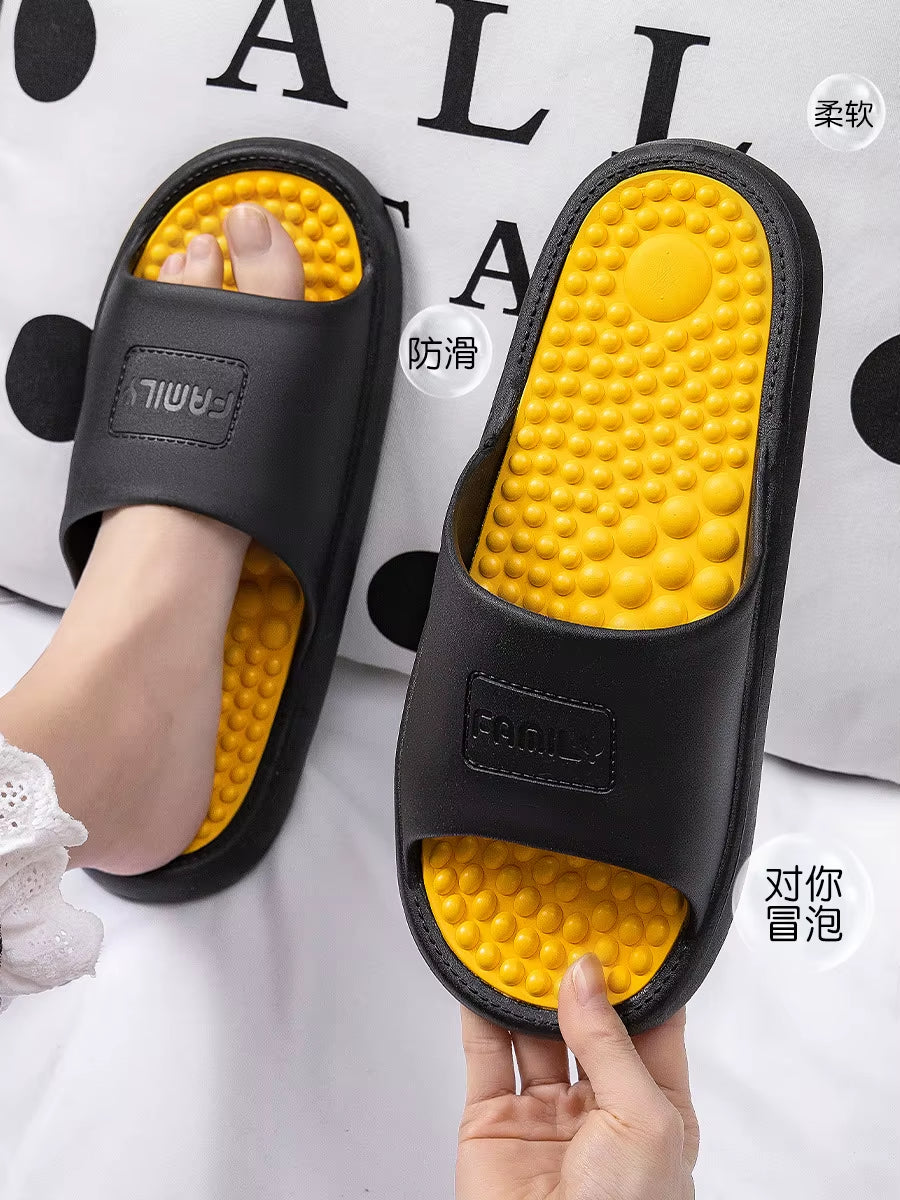 Home Slipper Woman Cloud Summer Sandals Massage Men Flip Flops Beach Slides Acupressure Shiatsu House Shoes Flat Eva Female