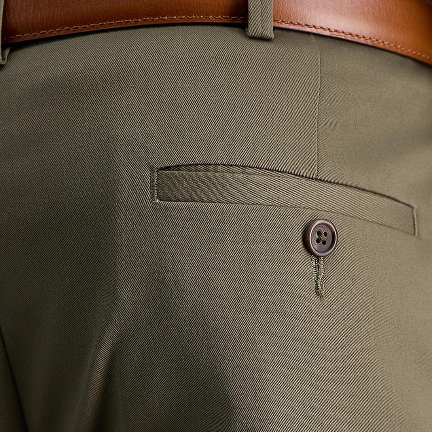 Men'S Premium No Iron Khaki Classic Fit Flat Front Casual Pant (Regular and Big & Tall Sizes)