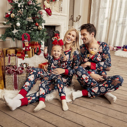 Christmas Pajamas for Family,Polyester Christmas Pjs Matching Sets,Mommy and Me Matching Outfits