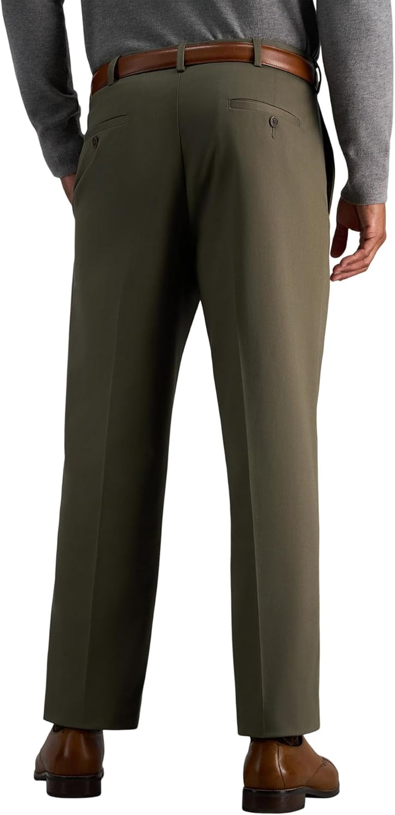 Men'S Premium No Iron Khaki Classic Fit Flat Front Casual Pant (Regular and Big & Tall Sizes)