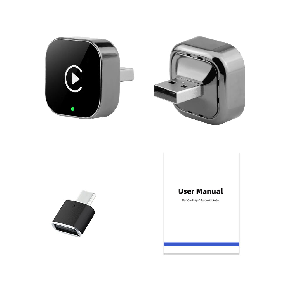 2In1 Carplay Dongle Android Auto Adapter Wired to Wireless Smart Box Car Accessories Intelligent System High Quality Luxury